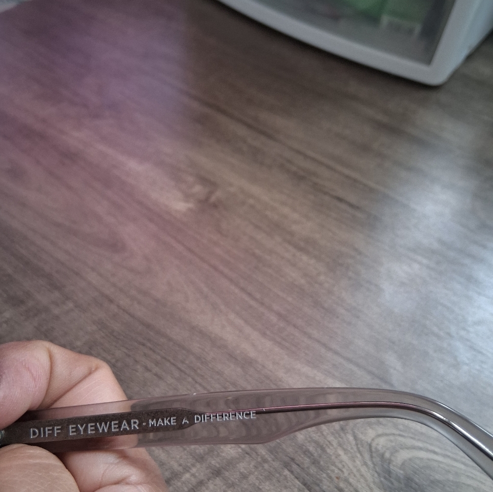 DIFF Clear Gray Tinted Square Sunglasses Like New… - image 5